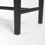 Shane Black Wood w/ Woven Black Leather Bench