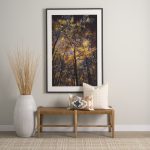 Shane Brown Wood w/ Woven Brown Leather Bench