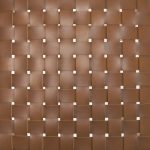 Shane Brown Wood w/ Woven Brown Leather Counter Stool