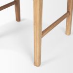 Shane Brown Wood w/ Woven Brown Leather Dining Armchair