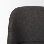 Shannon Dining Chair w/ Gray Fabric & Matte Black Metal