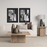 Shape Shift - Arrange by Mercana Studio Hand Embelished Textured Framed Art Print Matted under Glass