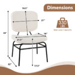 Sherpa Upholstered Accent Chair with Ergonomic Design and Stability