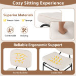 Sherpa Upholstered Accent Chair with Ergonomic Design and Stability