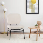 Sherpa Upholstered Accent Chair with Ergonomic Design and Stability