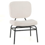 Sherpa Upholstered Accent Chair with Ergonomic Design and Stability