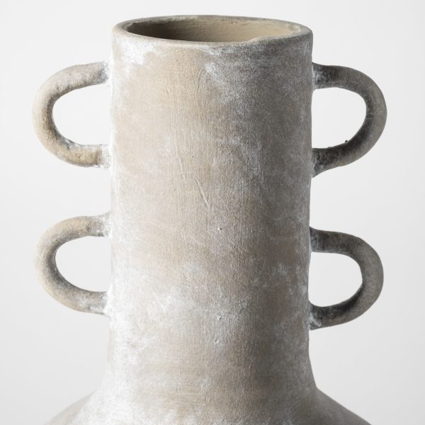 Sherry Rustic Brown Tall Neck Ceramic Vase 5