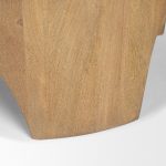 Shima Oval Light Brown Wood w/ Arched Legs Coffee Table