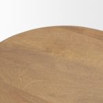 Shima Oval Light Brown Wood w/ Arched Legs Coffee Table