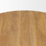 Shima Round Light Brown Wood W/Arched Legs Coffee Table