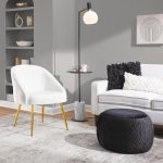 Shiraz Gold Metal White Velvet Contemporary Accent Chair LumiSource 12 Shiraz Gold Metal White Velvet Contemporary Accent Chair LumiSource