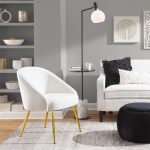 Shiraz Gold Metal White Velvet Contemporary Accent Chair LumiSource 11 Shiraz Gold Metal White Velvet Contemporary Accent Chair LumiSource