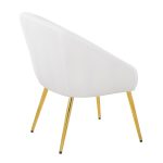 Shiraz Gold Metal White Velvet Contemporary Accent Chair LumiSource 15 Shiraz Gold Metal White Velvet Contemporary Accent Chair LumiSource