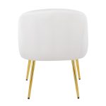 Shiraz Gold Metal White Velvet Contemporary Accent Chair LumiSource 16 Shiraz Gold Metal White Velvet Contemporary Accent Chair LumiSource