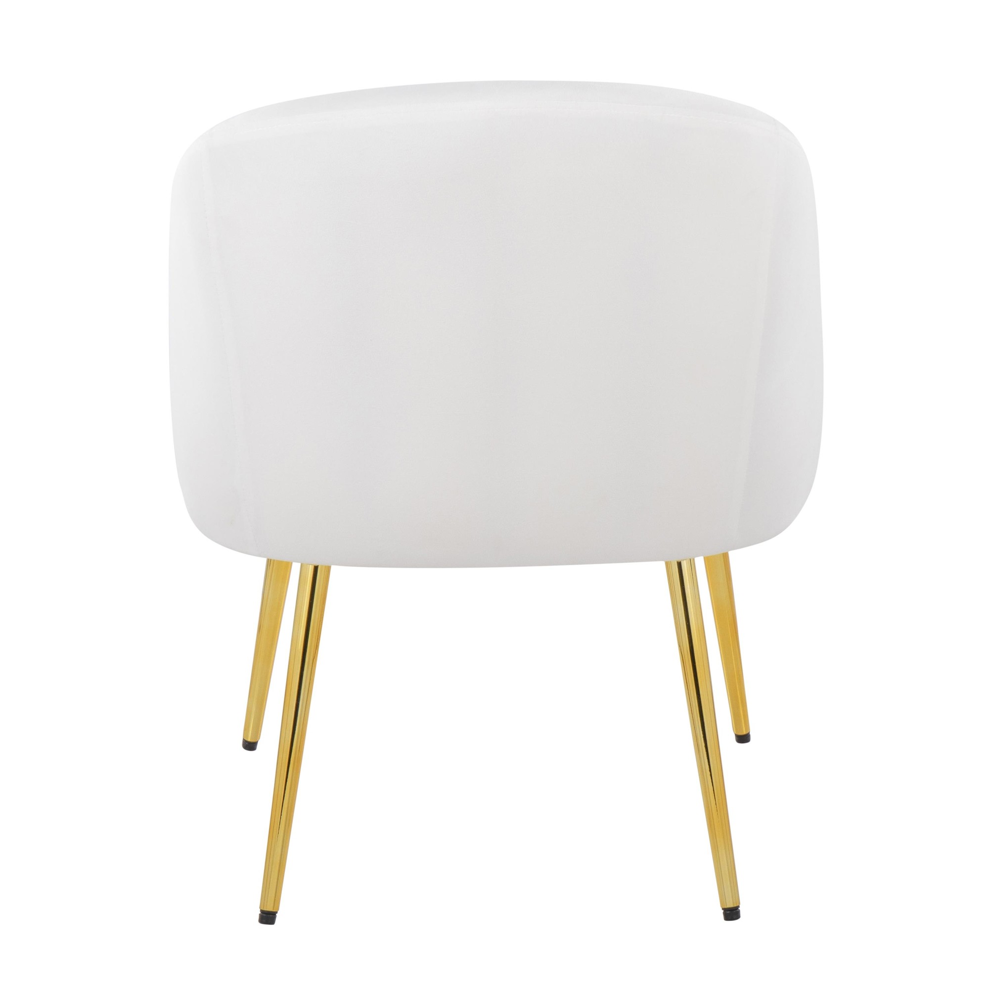 Shiraz Gold Metal White Velvet Contemporary Accent Chair LumiSource 6 Shiraz Gold Metal White Velvet Contemporary Accent Chair LumiSource - Image 6
