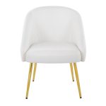 Shiraz Gold Metal White Velvet Contemporary Accent Chair LumiSource 17 Shiraz Gold Metal White Velvet Contemporary Accent Chair LumiSource