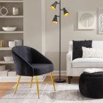 Shiraz Gold and Black Velvet Contemporary Accent Chair 10 Shiraz Gold and Black Velvet Contemporary Accent Chair