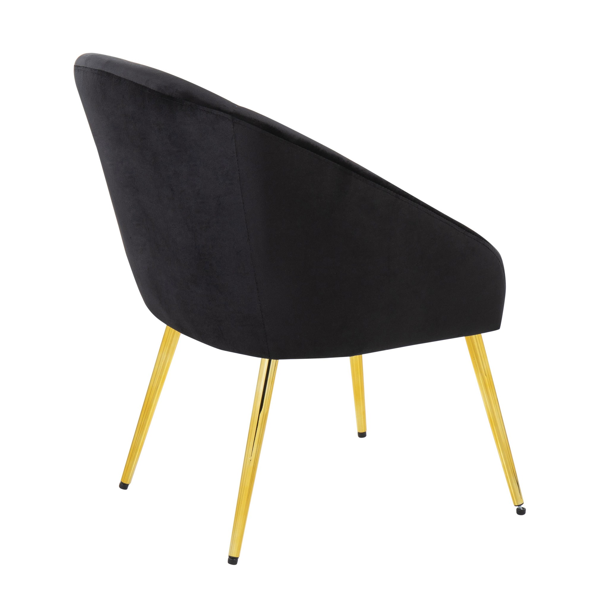 Shiraz Gold and Black Velvet Contemporary Accent Chair 4 Shiraz Gold and Black Velvet Contemporary Accent Chair - Image 4