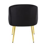 Shiraz Gold and Black Velvet Contemporary Accent Chair 14 Shiraz Gold and Black Velvet Contemporary Accent Chair
