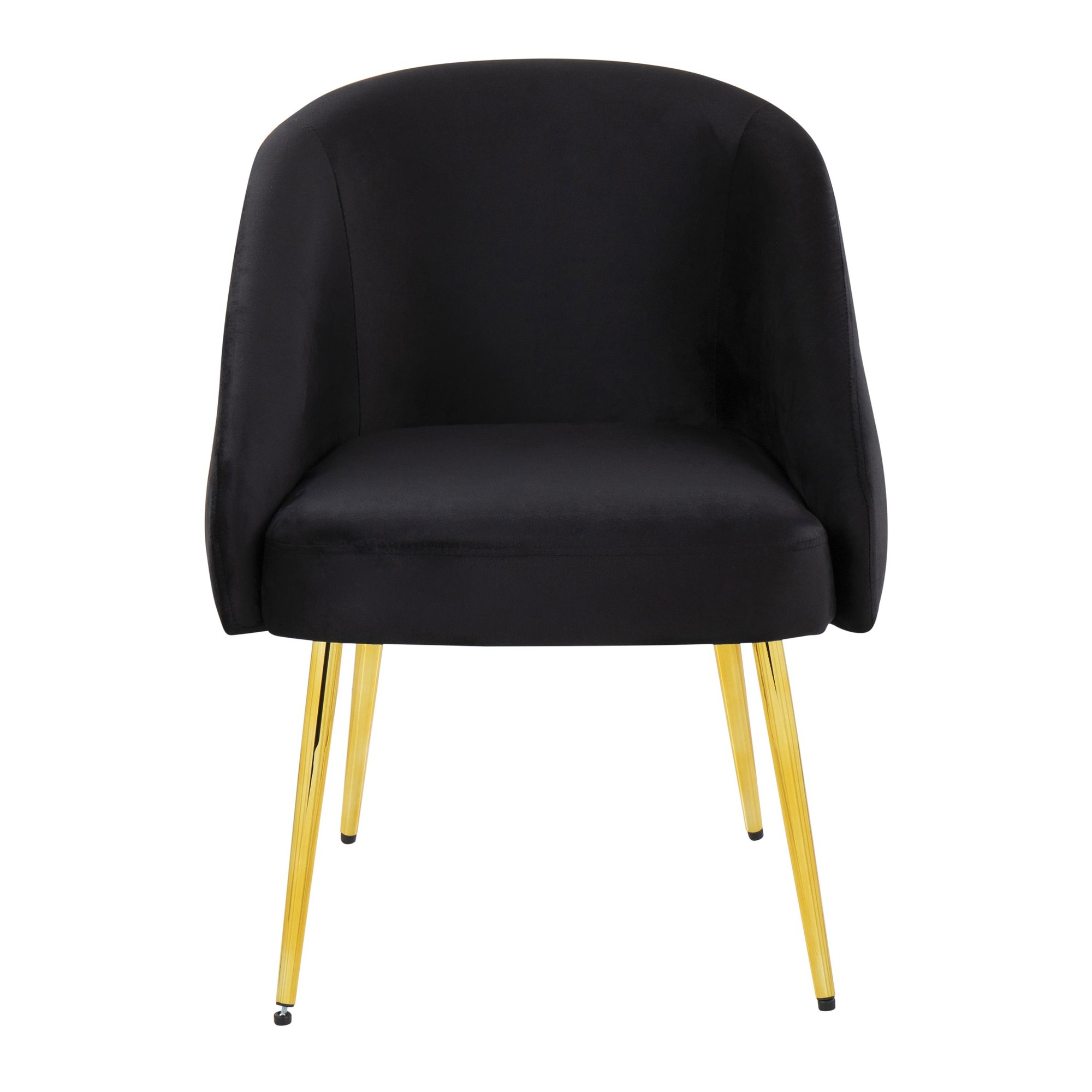 Shiraz Gold and Black Velvet Contemporary Accent Chair 6 Shiraz Gold and Black Velvet Contemporary Accent Chair - Image 6