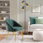 Shiraz Gold and Green Velvet Contemporary Accent Chair LumiSource 11 Shiraz Gold and Green Velvet Contemporary Accent Chair LumiSource