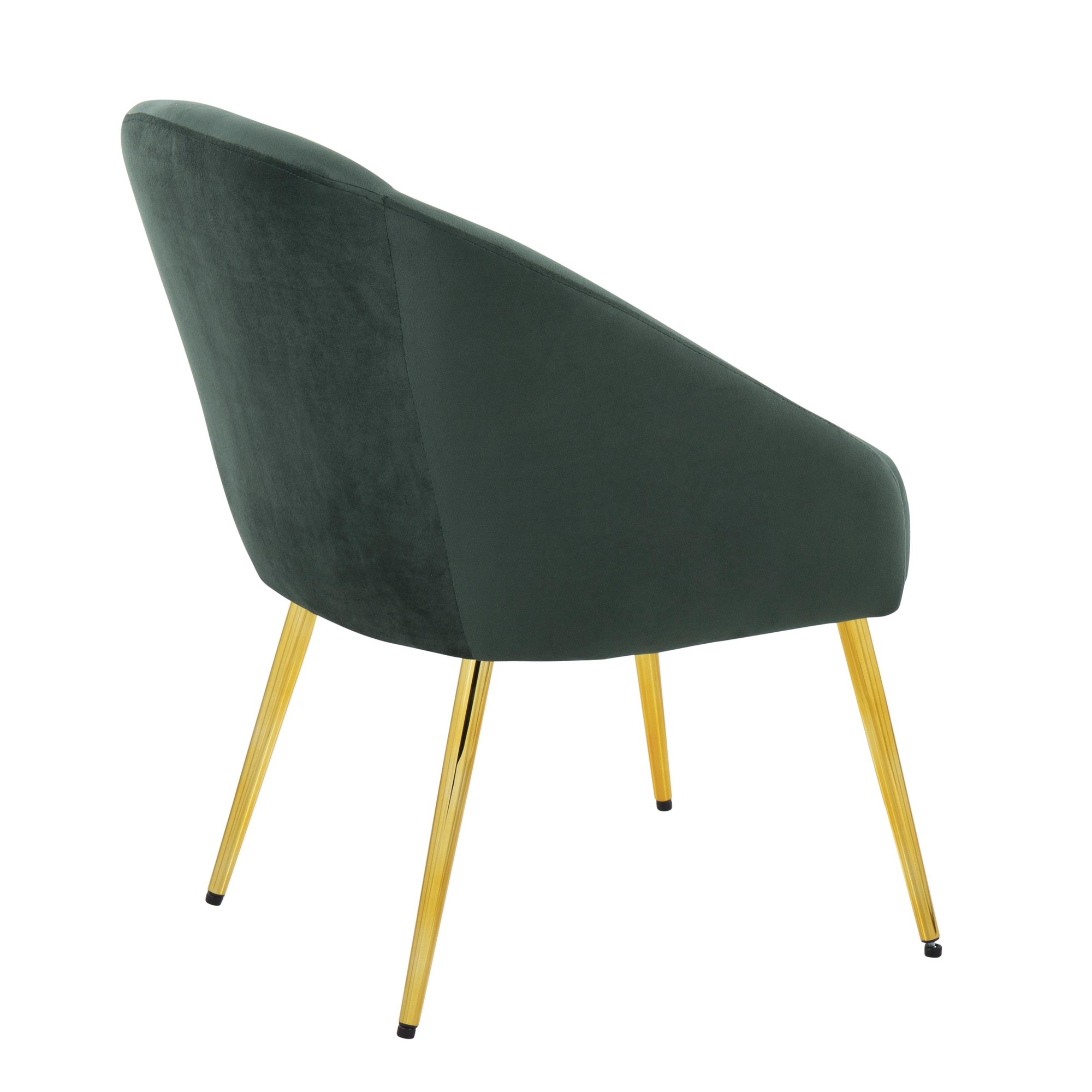 Shiraz Gold and Green Velvet Contemporary Accent Chair LumiSource 5 Shiraz Gold and Green Velvet Contemporary Accent Chair LumiSource - Image 5