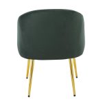 Shiraz Gold and Green Velvet Contemporary Accent Chair LumiSource 16 Shiraz Gold and Green Velvet Contemporary Accent Chair LumiSource