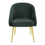 Shiraz Gold and Green Velvet Contemporary Accent Chair LumiSource 17 Shiraz Gold and Green Velvet Contemporary Accent Chair LumiSource