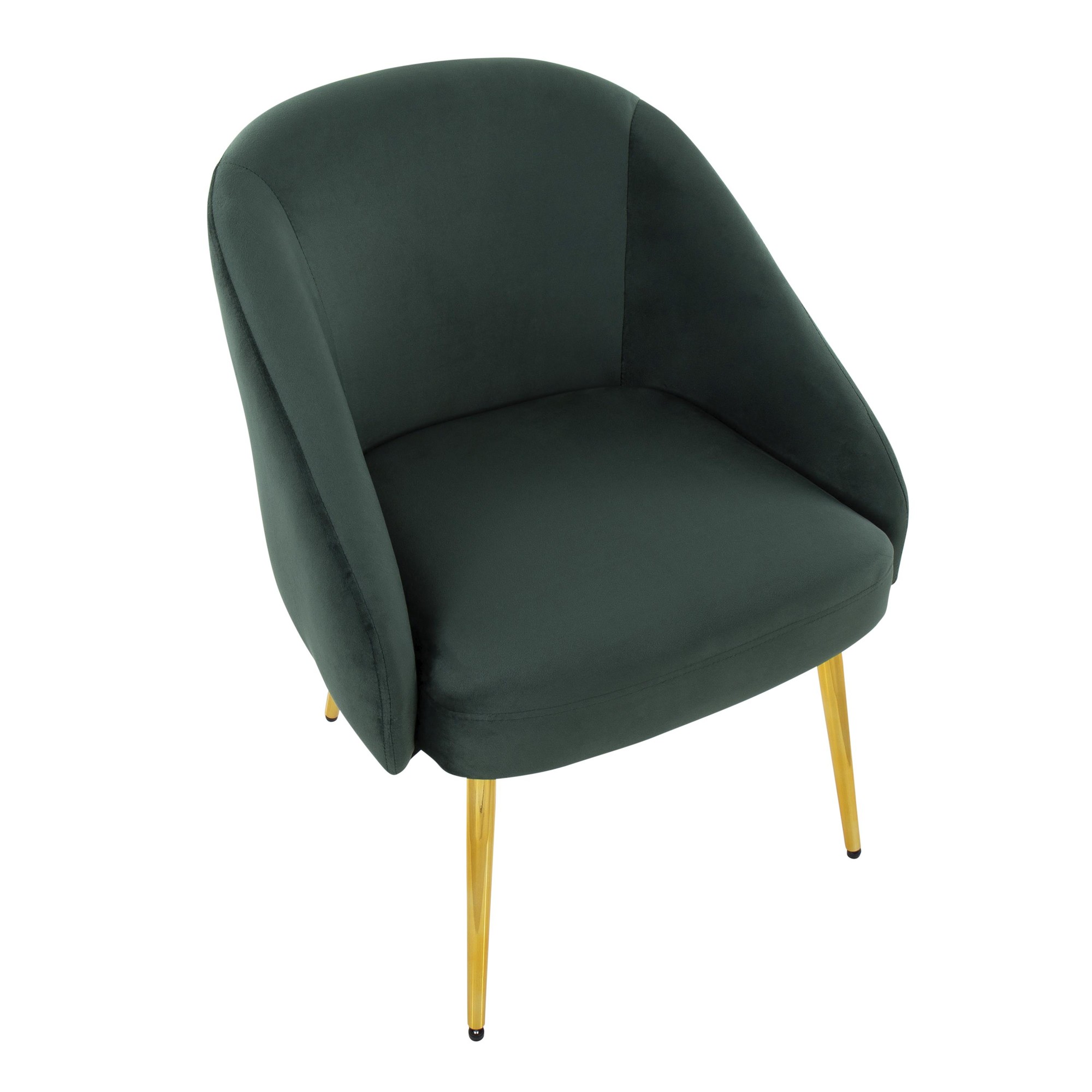 Shiraz Gold and Green Velvet Contemporary Accent Chair LumiSource 8 Shiraz Gold and Green Velvet Contemporary Accent Chair LumiSource - Image 8