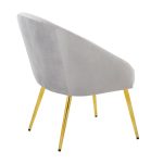 Shiraz Gold and Silver Velvet Contemporary Accent Chair 15 Shiraz Gold and Silver Velvet Contemporary Accent Chair