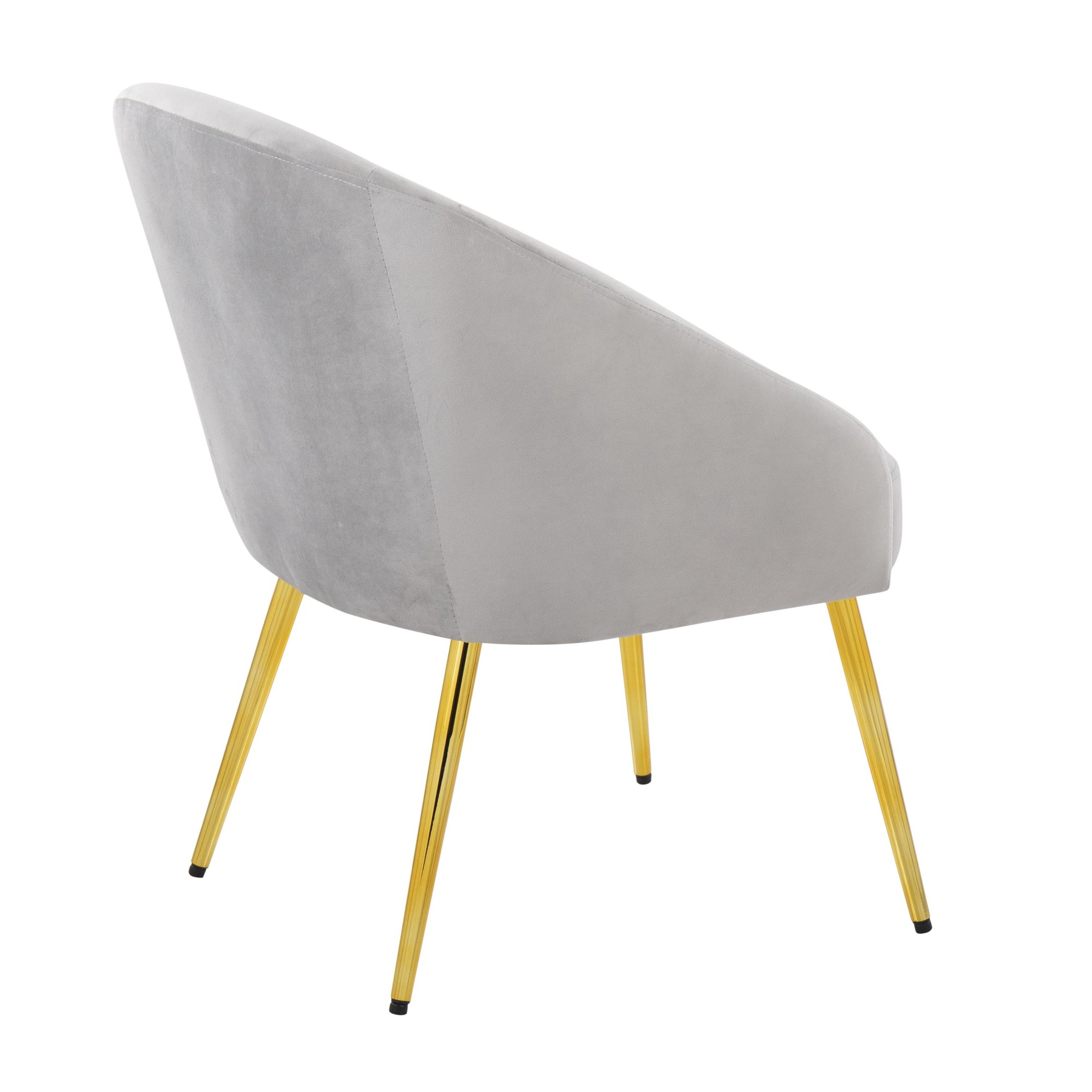Shiraz Gold and Silver Velvet Contemporary Accent Chair 5 Shiraz Gold and Silver Velvet Contemporary Accent Chair - Image 5