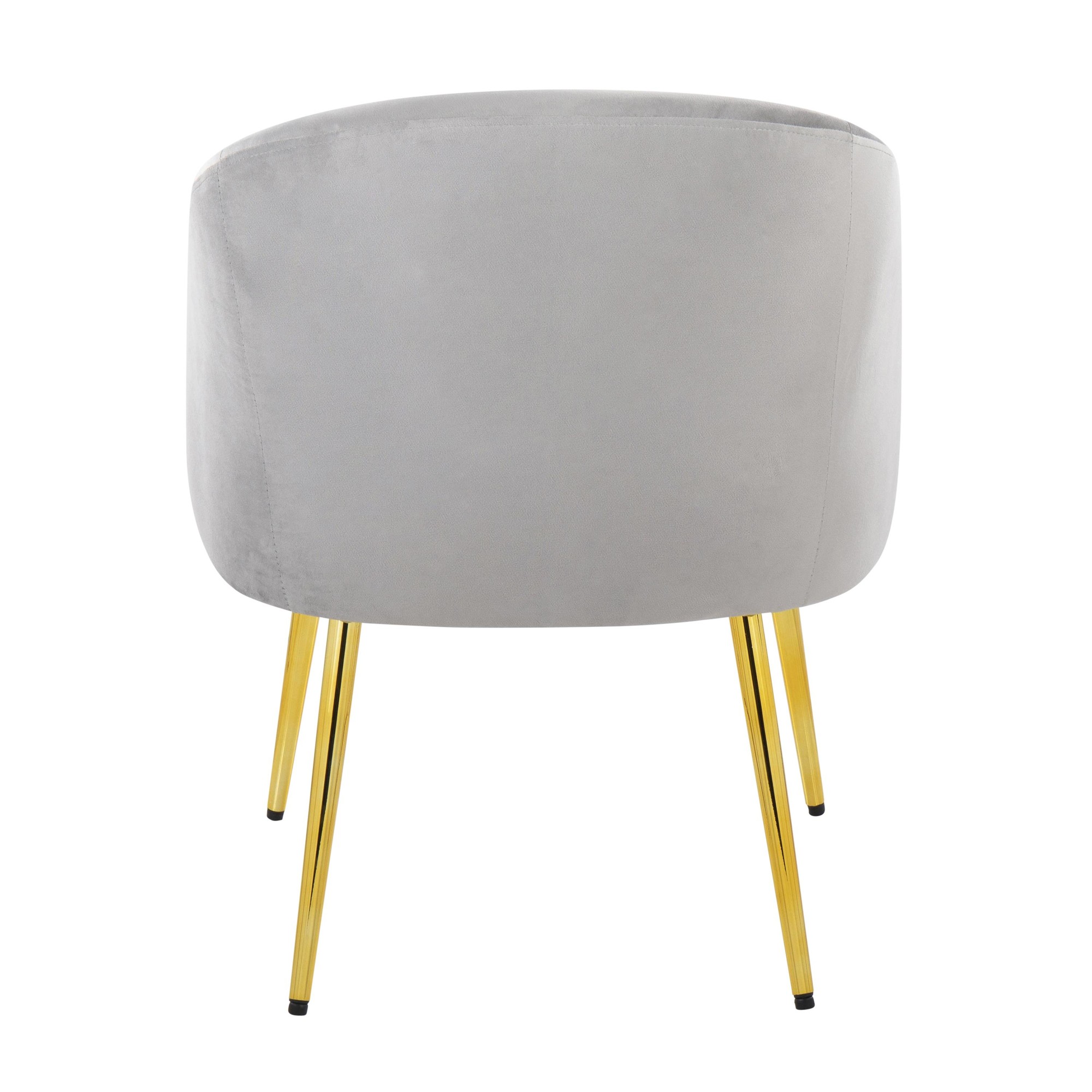 Shiraz Gold and Silver Velvet Contemporary Accent Chair 6 Shiraz Gold and Silver Velvet Contemporary Accent Chair - Image 6