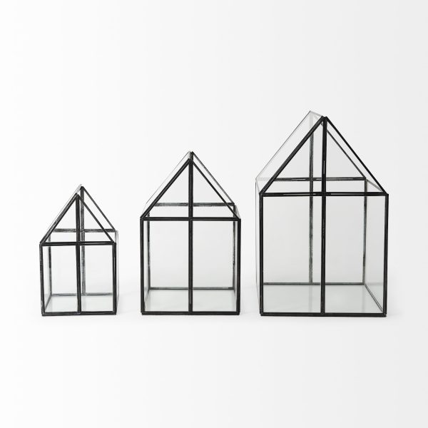 Sikes Large 10L x 10W x 16H Hut Terrarium WGlass Base 5