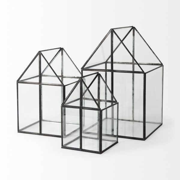 Sikes Large 10L x 10W x 16H Hut Terrarium WGlass Base 6