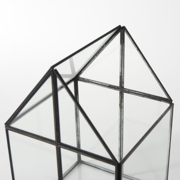 Sikes Medium 8L x 8W x 13H Hut Terrarium WGlass Base 7