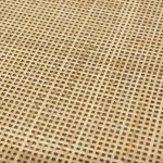 Silas Cane and Medium Brown Wood Round Tray