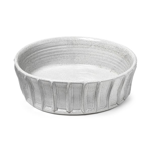Silone Large 16L x 16W White Ceramic Bowl