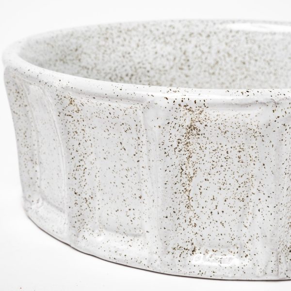 Silone Small 9L x 9W White Ceramic Bowl 4