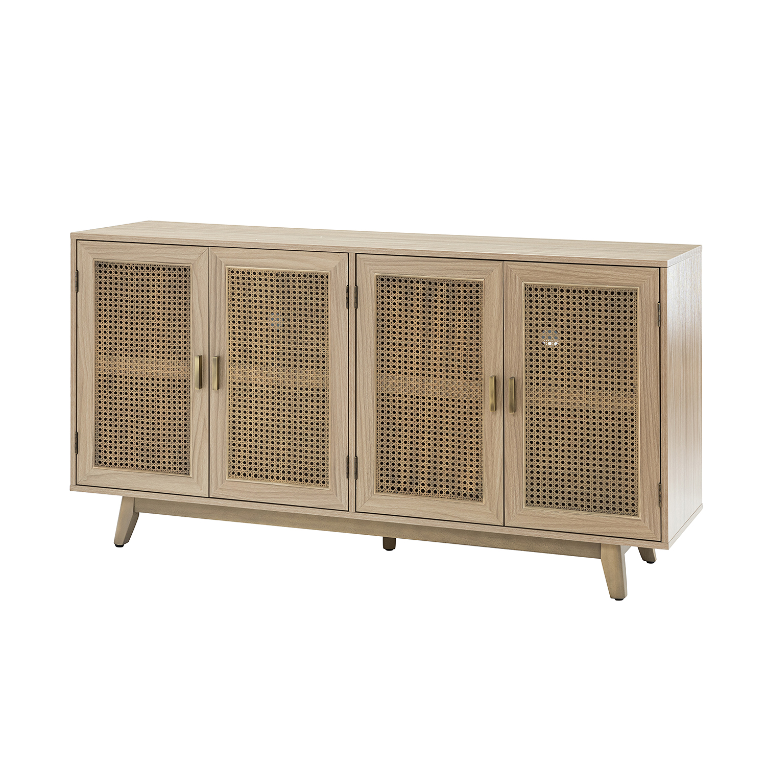 Silvia Acorn Rattan Door 57-Inch Wide TV Stand 2 Silvia Acorn Rattan Door 57-Inch Wide TV Stand - Image 2