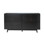 Silvia Black Rattan Door 57-Inch Wide TV Stand 9 Silvia Black Rattan Door 57-Inch Wide TV Stand