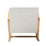 Simcoe Linen Rattan Accent Rocking Chair