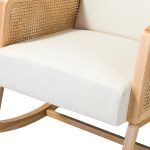 Simcoe Linen Rattan Accent Rocking Chair