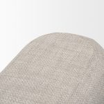Siren Gray Fabric w/ Dark Brown Wood Oblong Bench