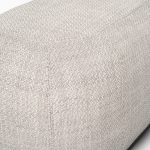 Siren Gray Fabric w/ Dark Brown Wood Oblong Bench
