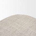 Siren Gray Fabric w/ Dark Brown Wood Round Accent Stool
