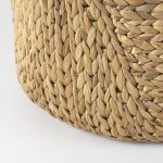 Sivan 19.7L x 19.7W x 23.6H (Set of 3) Light Brown Water Hyacinth Round Basket W/ Handles