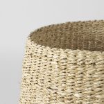 Sivannah 19.7L x 19.7W x 23.6H (Set of 3) Light Brown and Medium Brown Striped Seagrass Round Basket