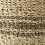 Sivannah 19.7L x 19.7W x 23.6H (Set of 3) Light Brown and Medium Brown Striped Seagrass Round Basket
