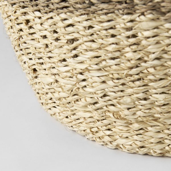 Sivannah 19.7L x 19.7W x 23.6H Set of 3 Light Brown and Medium Brown Striped Seagrass Round Basket 7