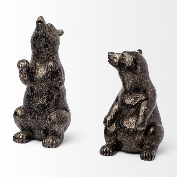 Sleuth Set of 2 9L x 8W Grizzly Bear Bookends 5